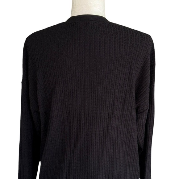 MM LaFleur The Tyler Black Geo Micro Textured Pullover Knit Sweater - M
